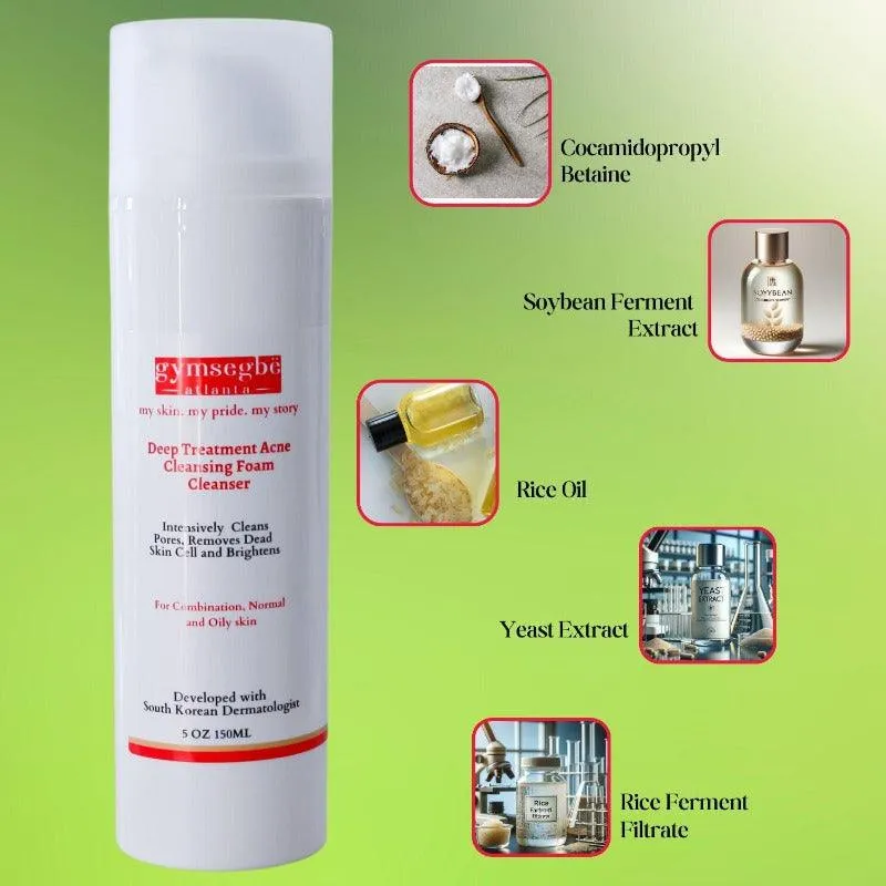 Acne Set: Cleanser, Toner, Serum, and Acid Peel