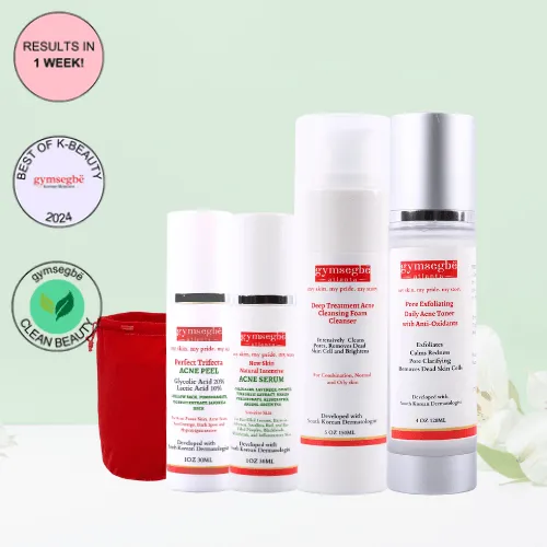 Acne Set: Cleanser, Toner, Serum, and Acid Peel