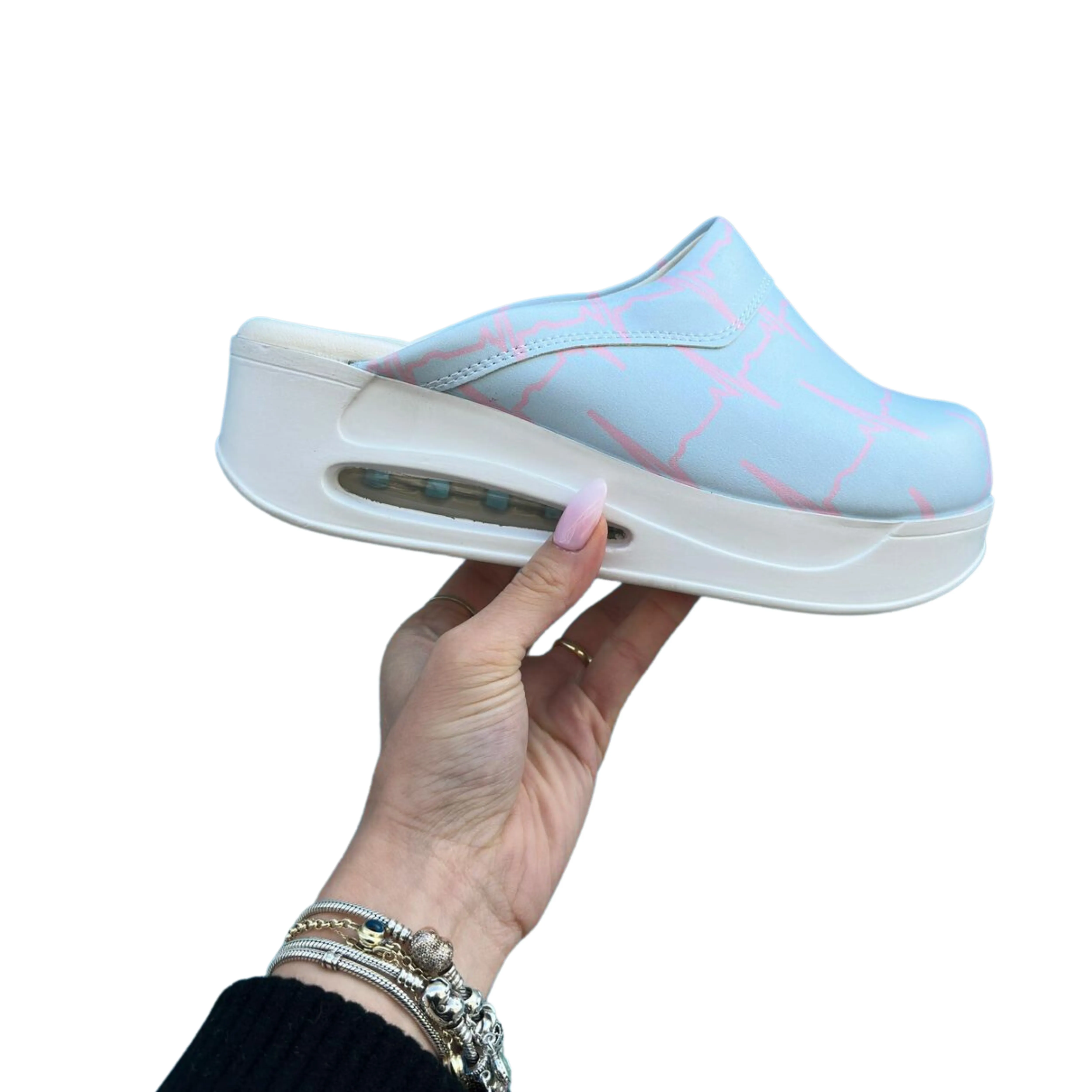 AirMeds Klompen LichtBlauw/Roze ECG