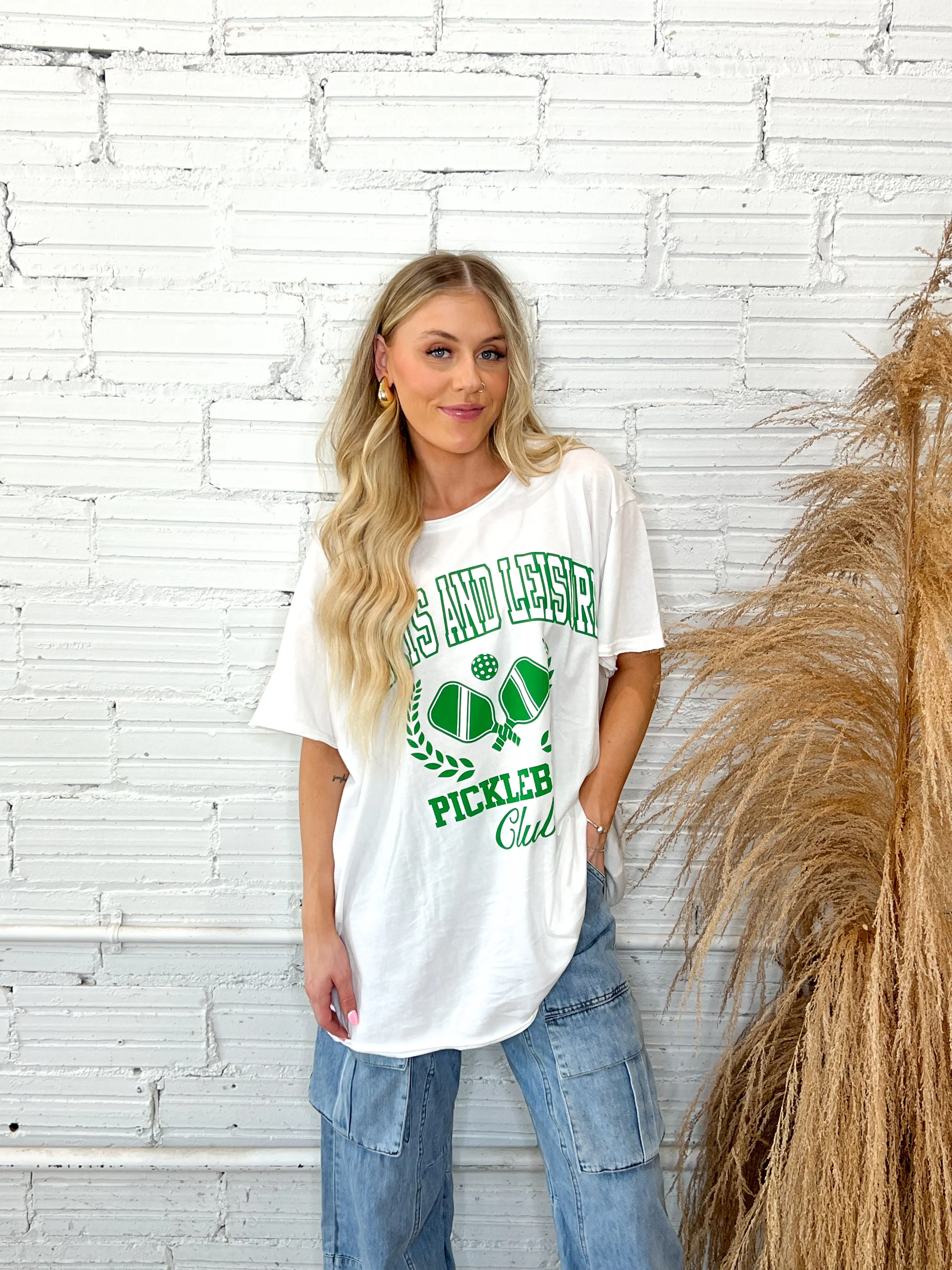 Airport Oversized Tee - Pickleball Club Graphic