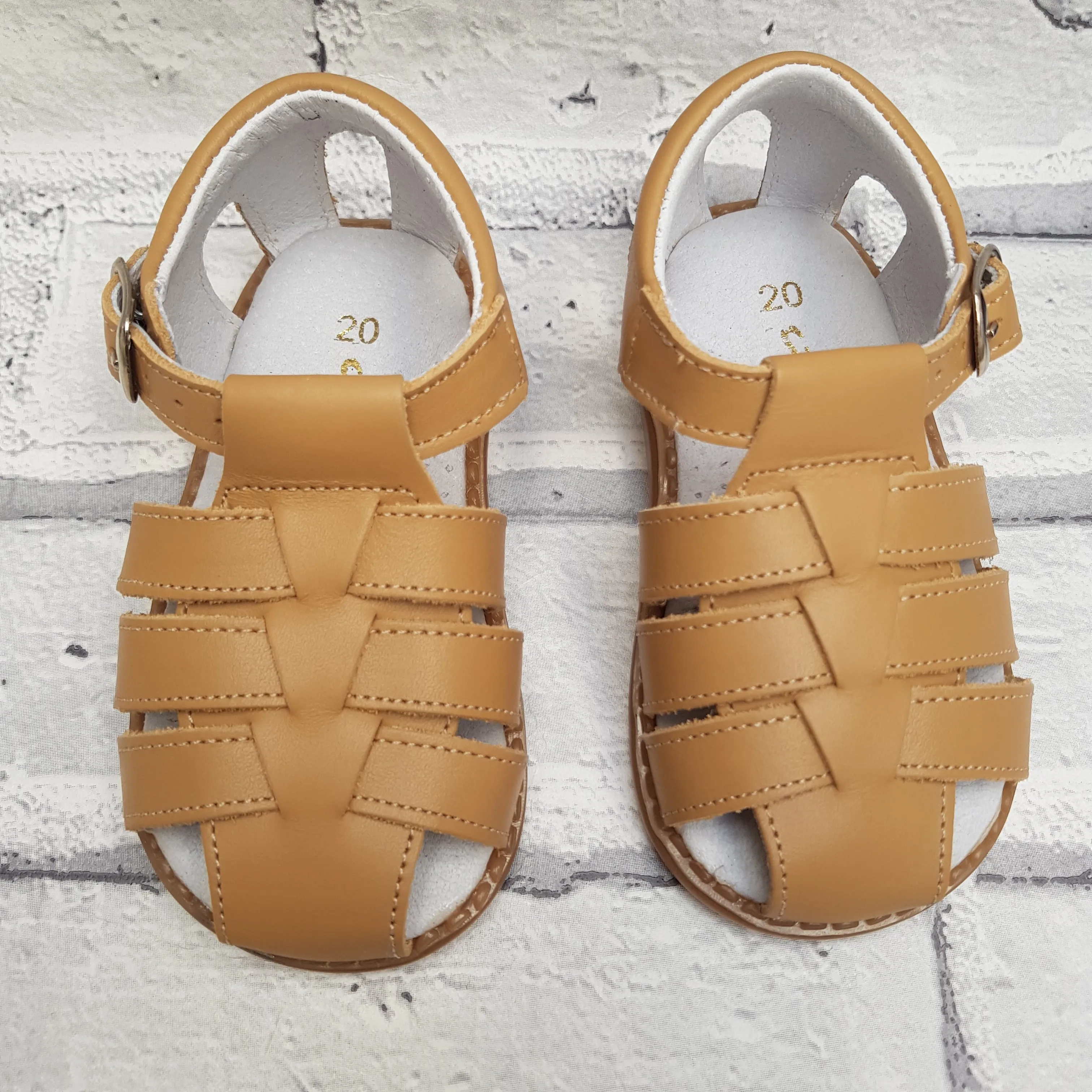 Aladino Caged Baby Sandal Tan