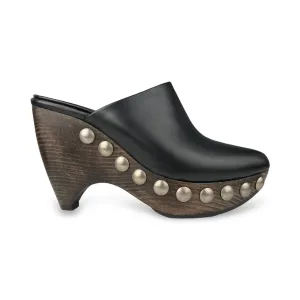 Alaia Black Le Sabot 125 Studded Leather Platform Clogs