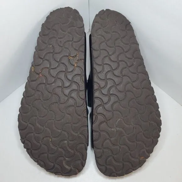 Birkenstock ARIZONA Dark Brown Leather Buckled Sandals Unisex Size 41 8M/10W