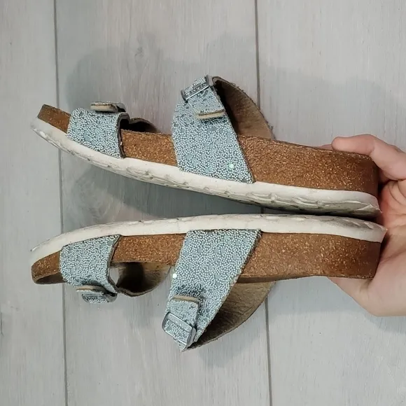 Birkenstock Birkis Women Comfort Glitter Straps Sandals Flip Flop shoes sz 38/7
