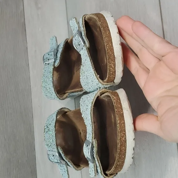 Birkenstock Birkis Women Comfort Glitter Straps Sandals Flip Flop shoes sz 38/7