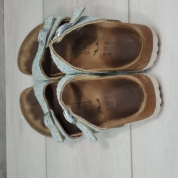 Birkenstock Birkis Women Comfort Glitter Straps Sandals Flip Flop shoes sz 38/7