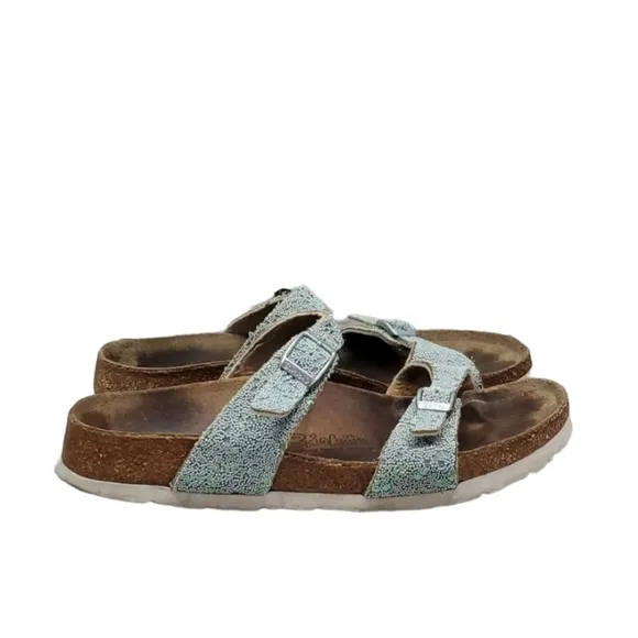Birkenstock Birkis Women Comfort Glitter Straps Sandals Flip Flop shoes sz 38/7
