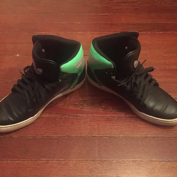 Black and Green Adidas Fashion Sneakers