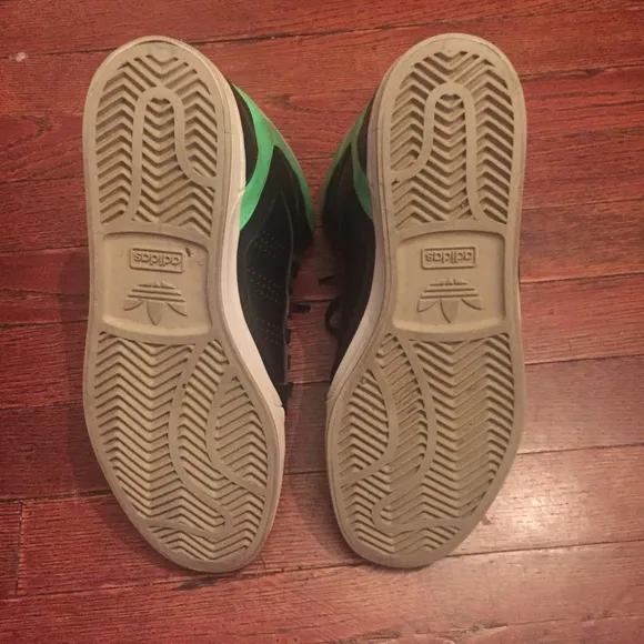 Black and Green Adidas Fashion Sneakers