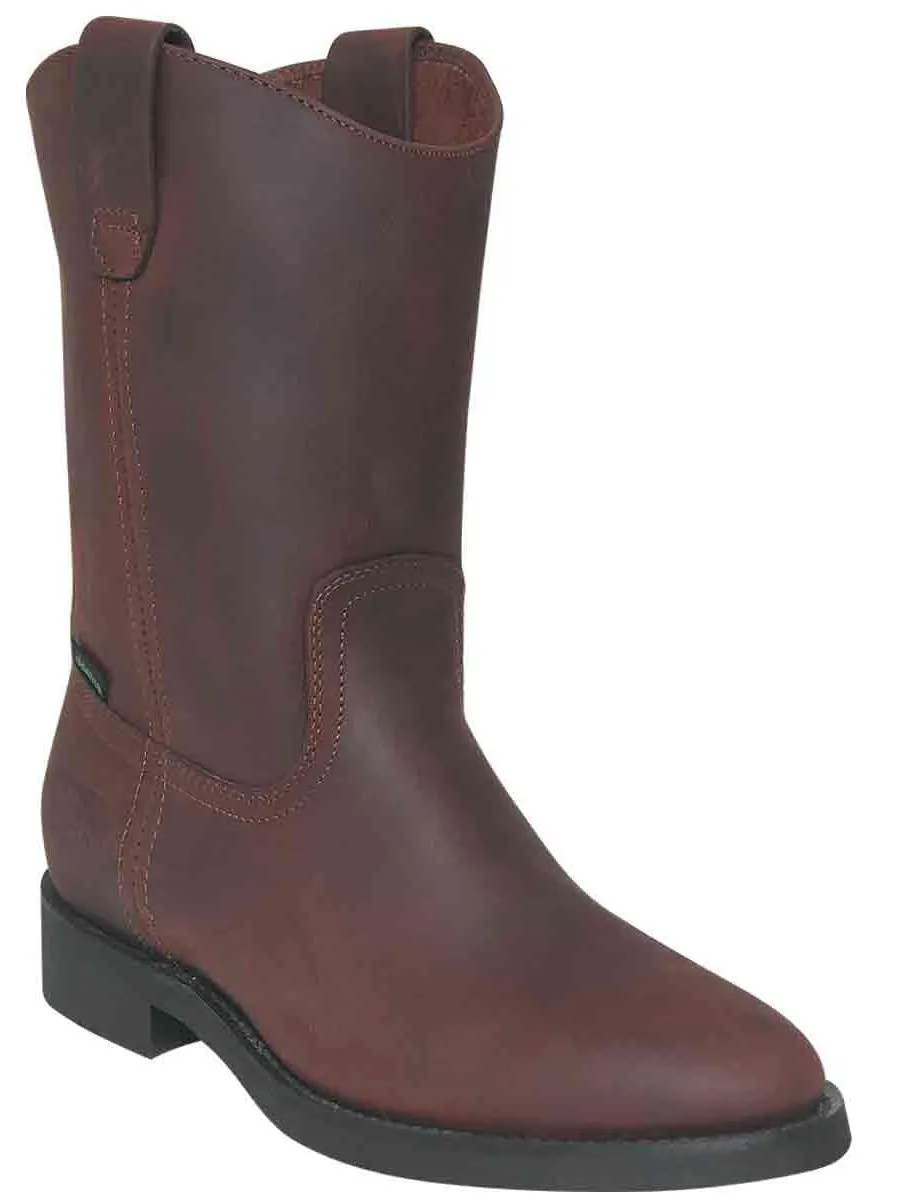 Botas de Trabajo de Tubo Pull-On con Punta Suave de Piel Genuina para Hombre 'Establo' - ID: 315