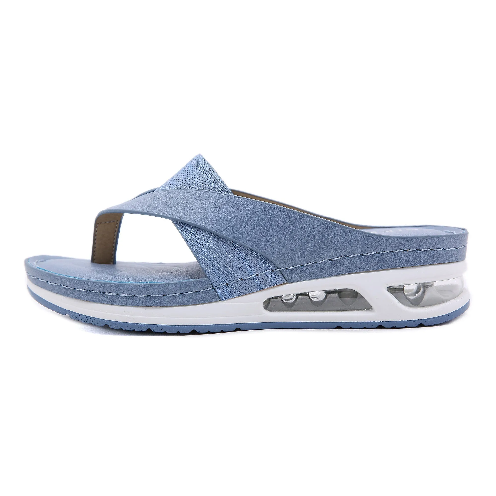 Brinkley Relief T-Strap Flip Flop - Blue