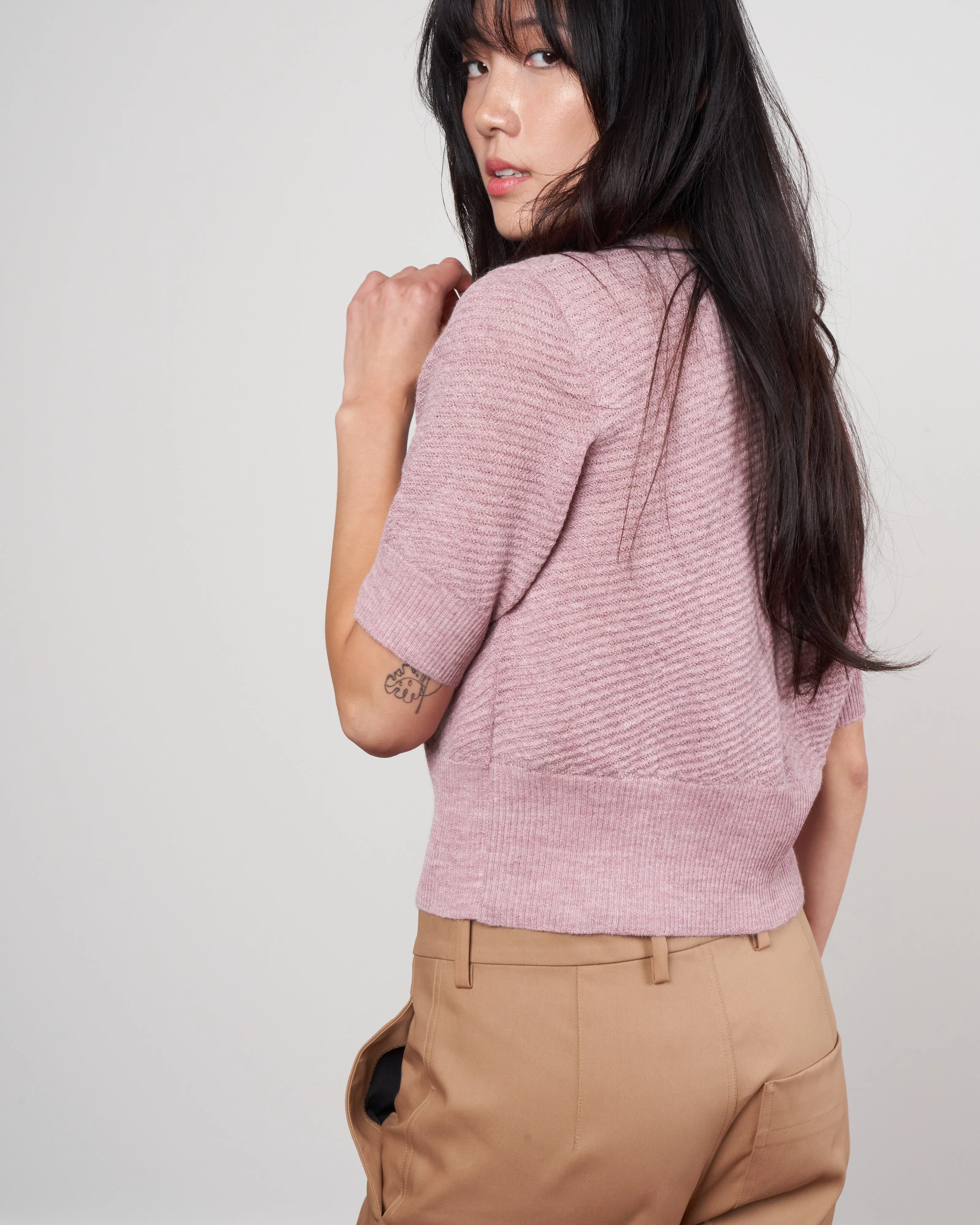 calibra top - heather rose