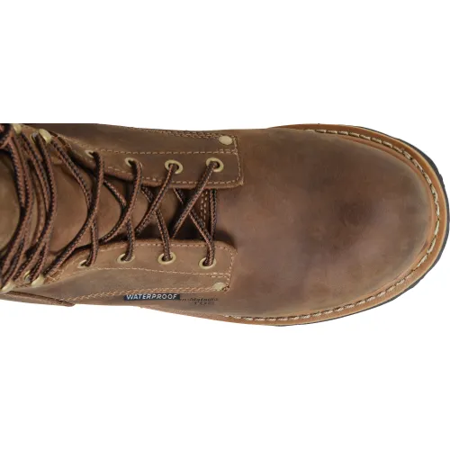 Carolina Men's Poplar 8"� Waterproof Comp Toe Logger Work Boot Brown - CA9852