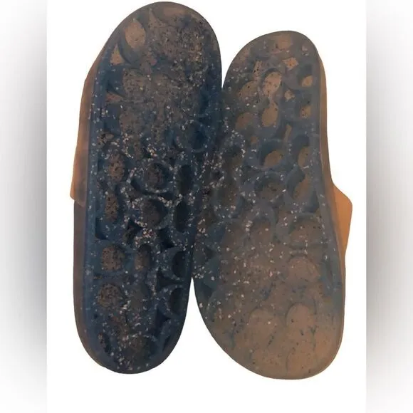 Coach Uylssa Jelly Pool Slide Sandals Cool Speckled Blue Size 6