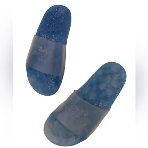 Coach Uylssa Jelly Pool Slide Sandals Cool Speckled Blue Size 6