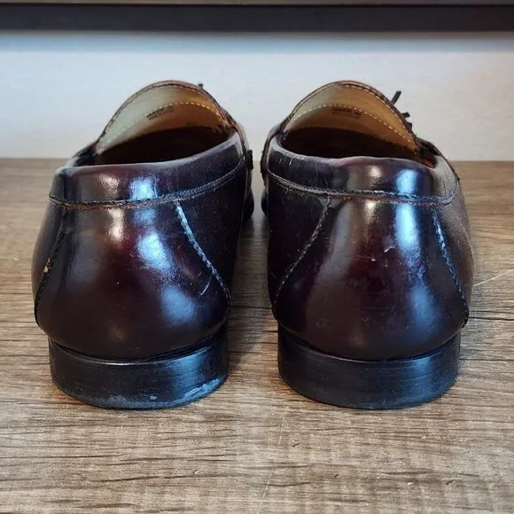 Cole Haan Tassel Men's Loafers Dress Shoes Size 10.5 Burgundy