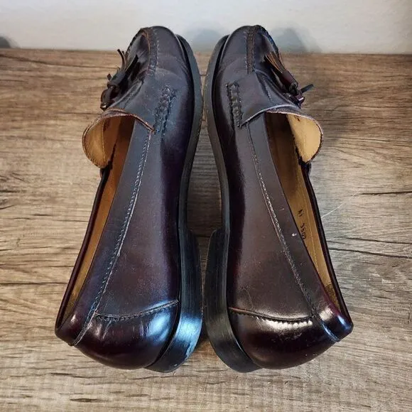 Cole Haan Tassel Men's Loafers Dress Shoes Size 10.5 Burgundy