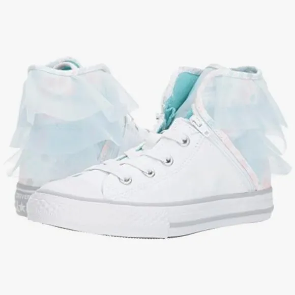Converse Girls CTAS Block Party High Top Lace up Shoes size 5 NWT in box