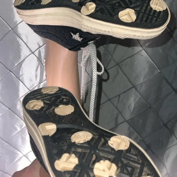 Converse Sneakers Black Polka Dot One Star Fashion Men Sz. 6 /‎ Womens Sz 8 *GS9