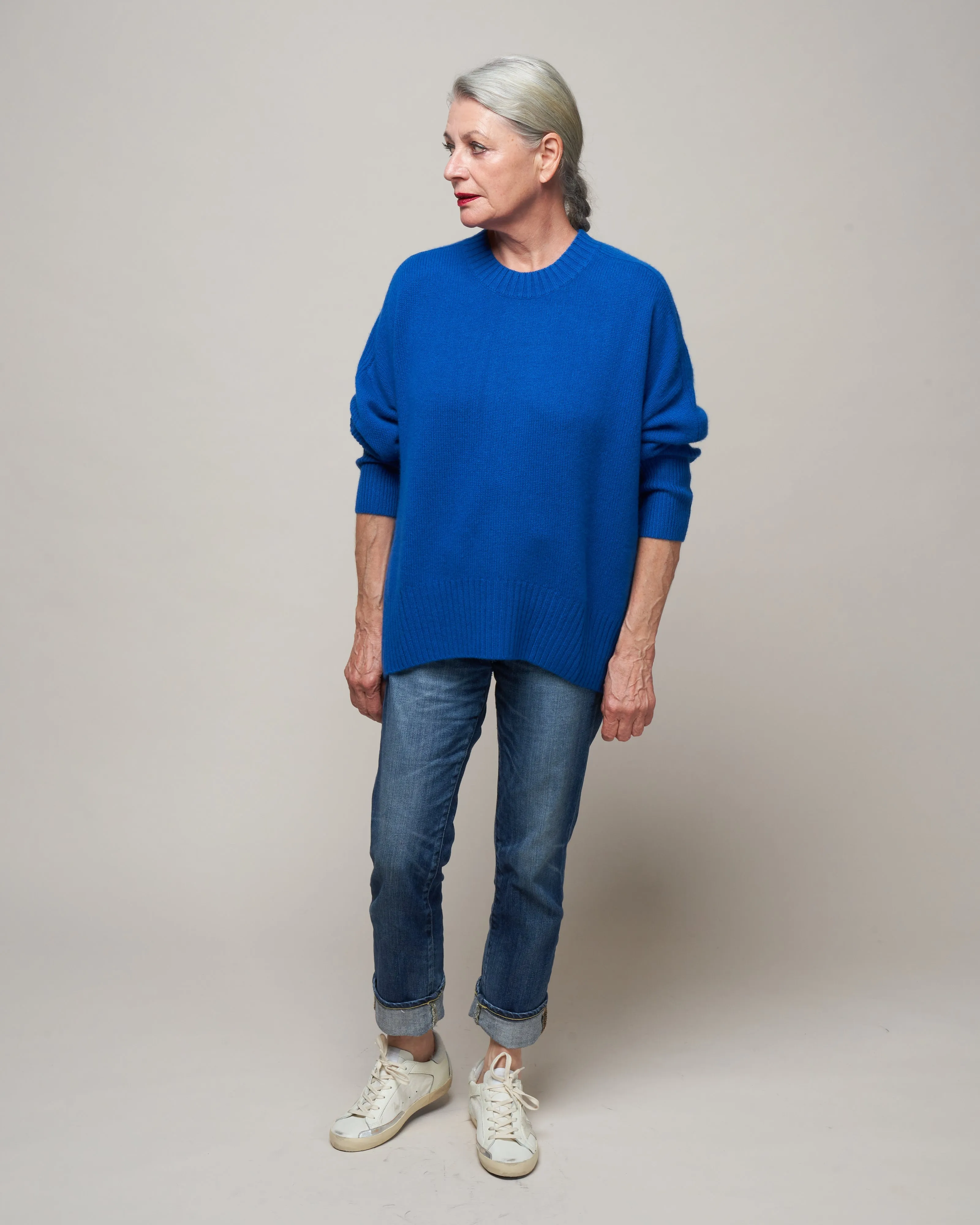 crewneck sweater - sapphire