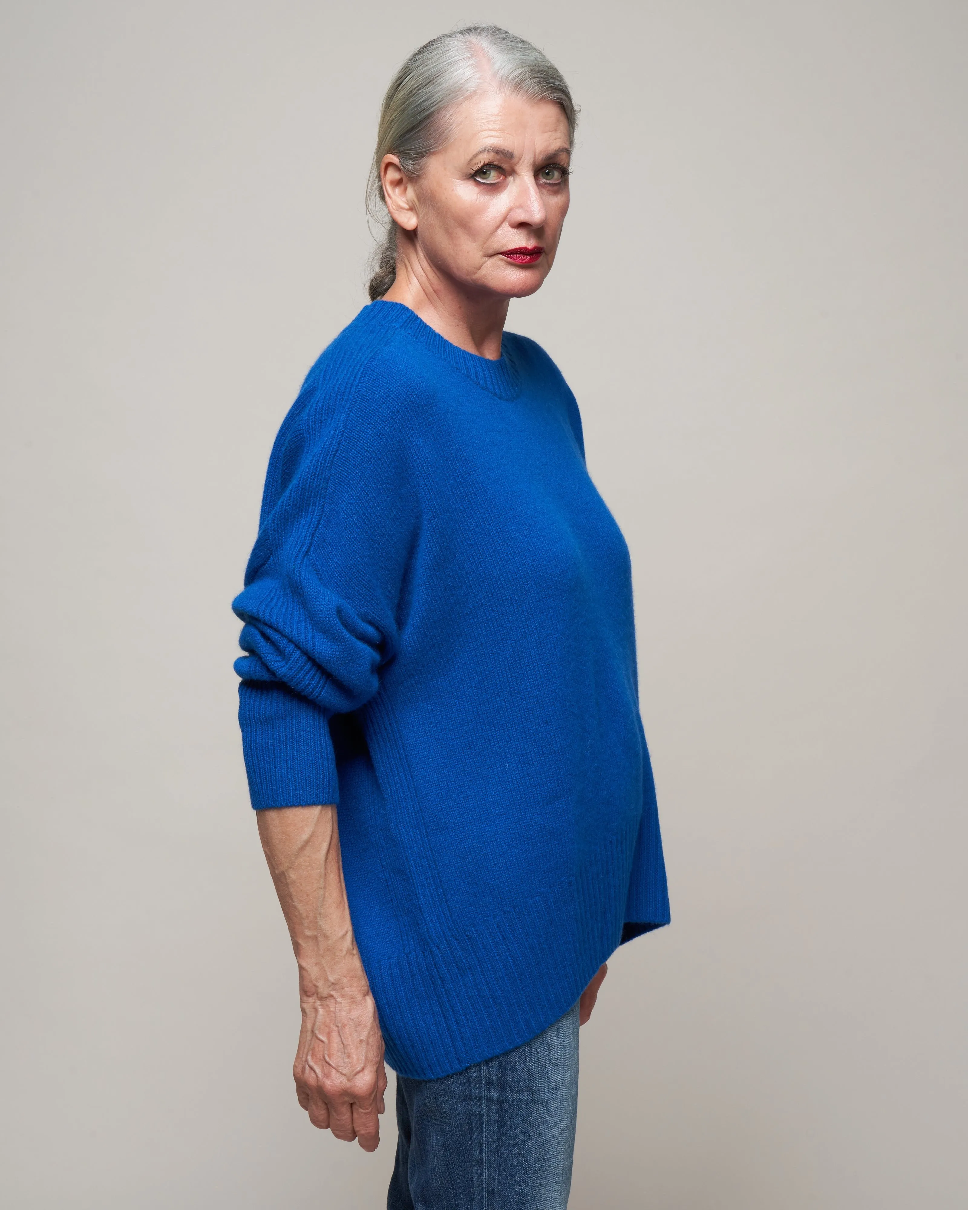 crewneck sweater - sapphire