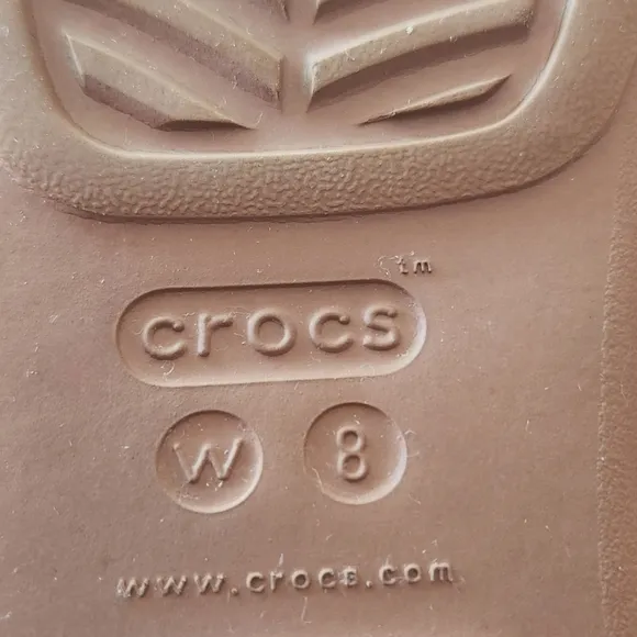 Crocs Women's Size 8 Bronze Monterey Embellished Wedge Flip Flops Sandals