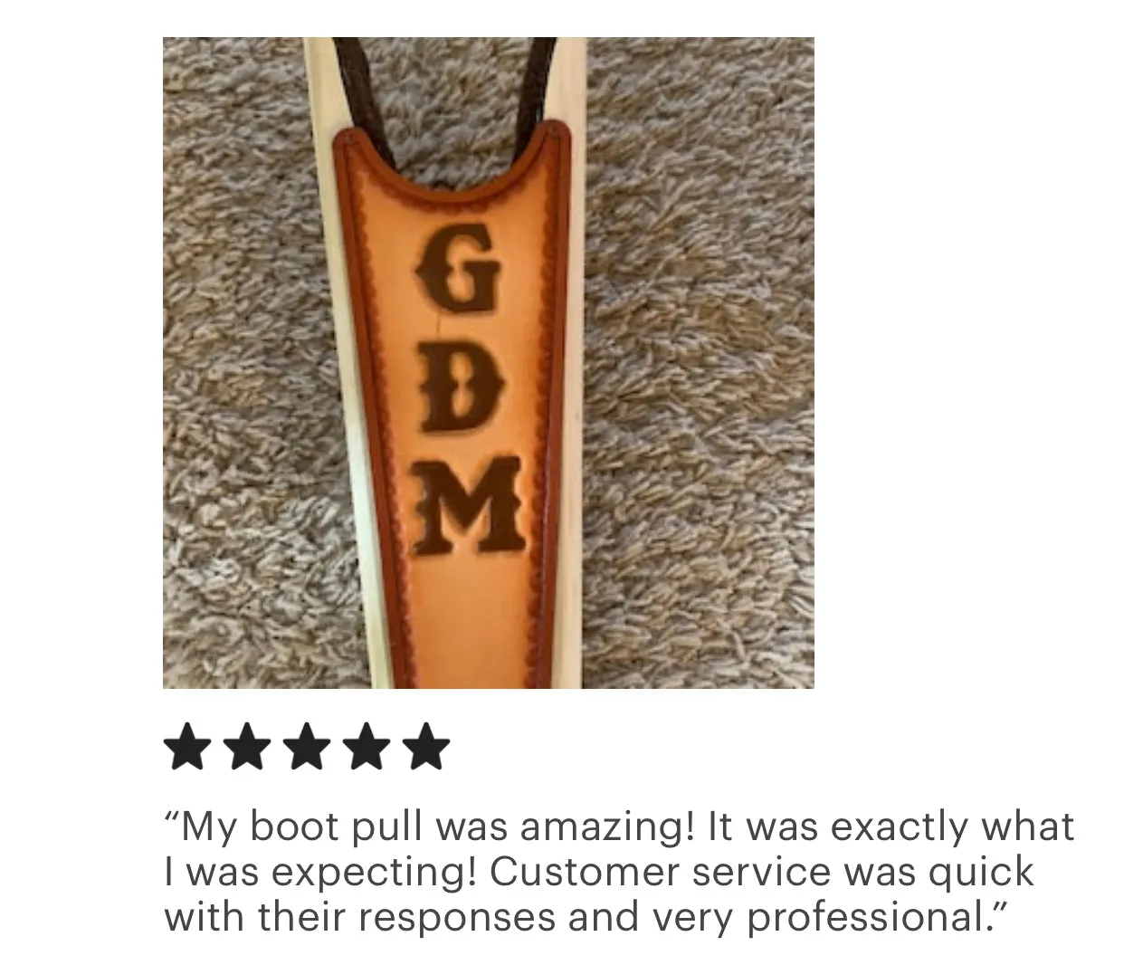 Custom Boot Jack - Handtooled