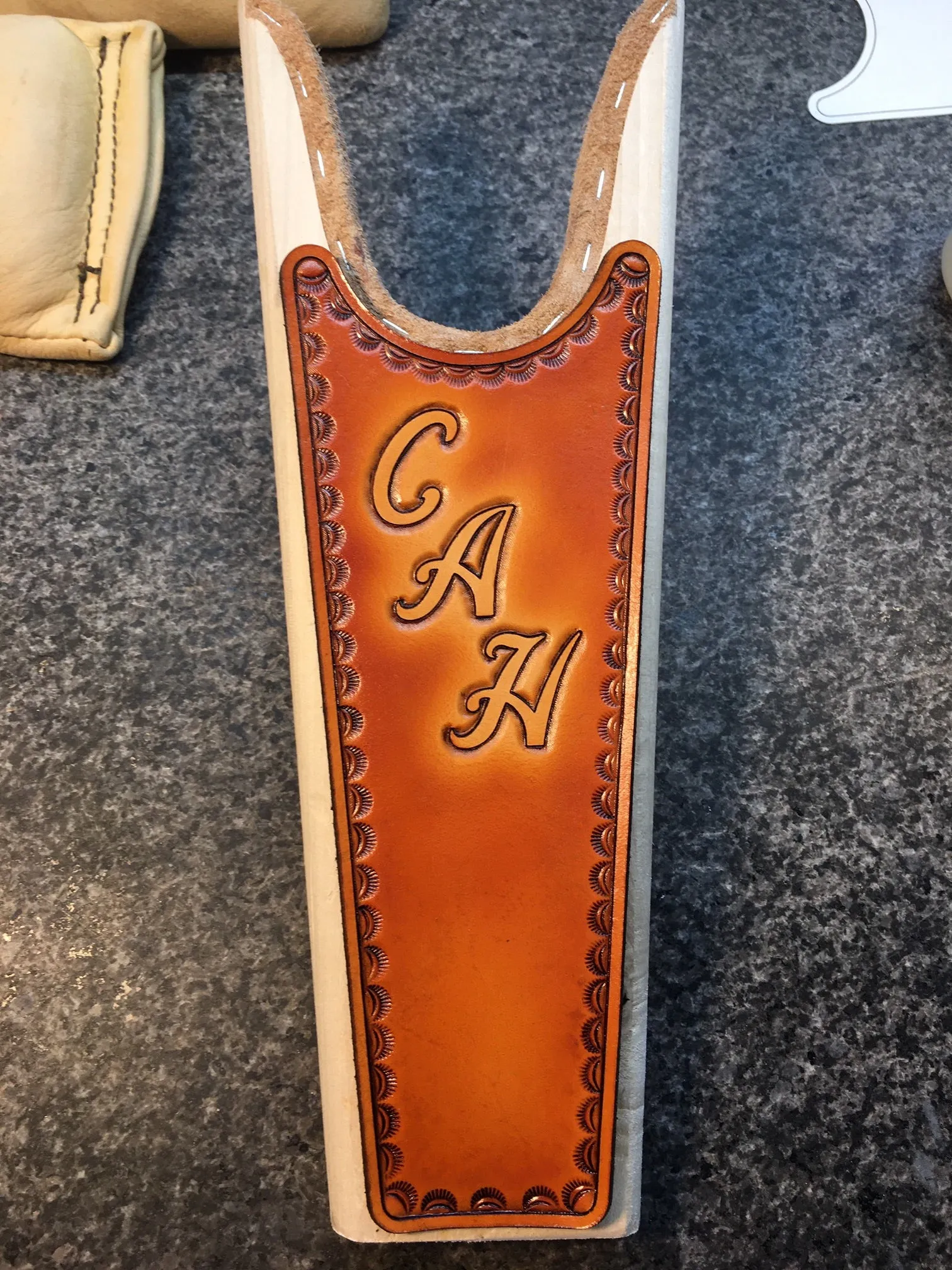 Custom Boot Jack - Handtooled