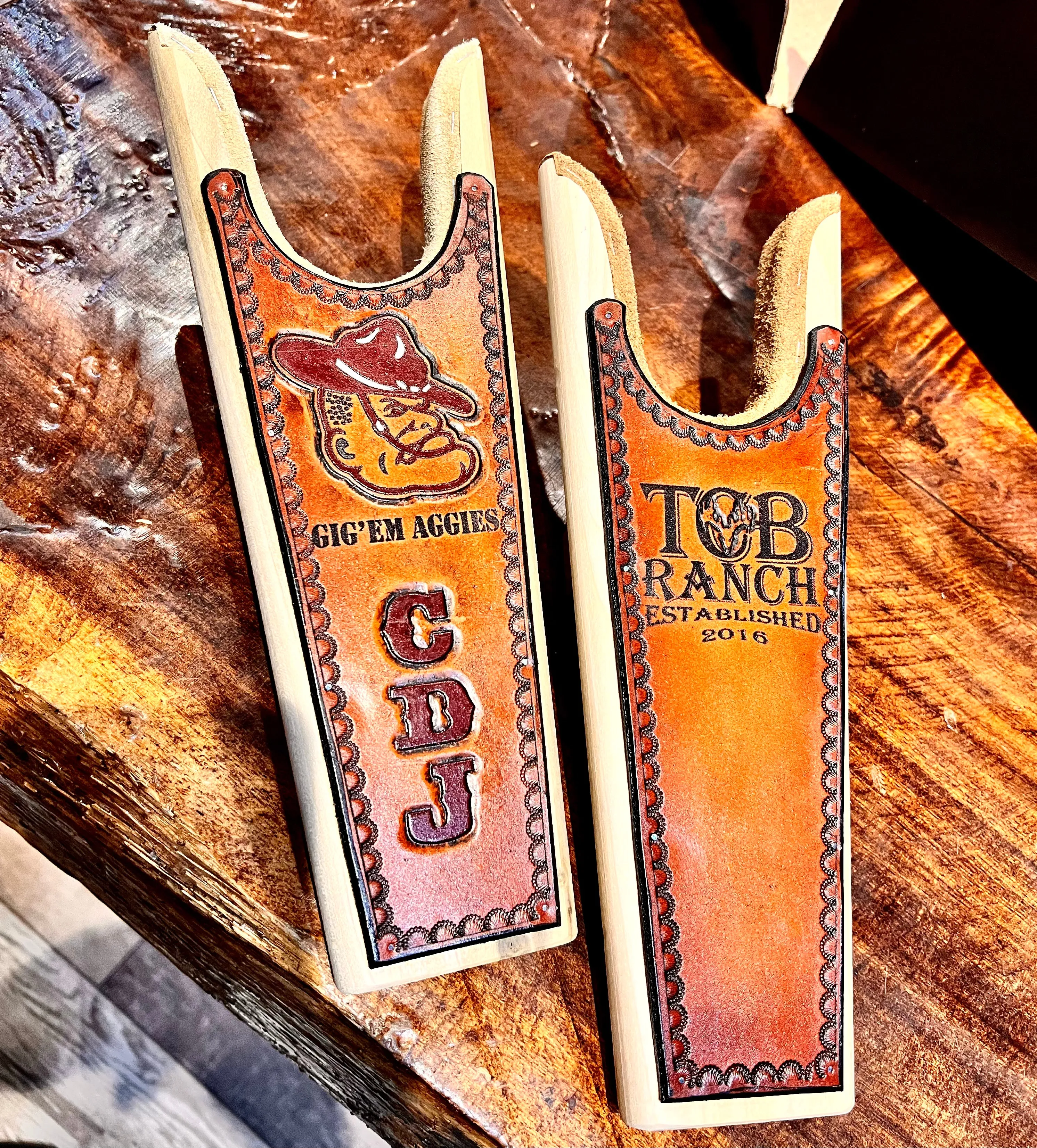 Custom Boot Jack - Handtooled