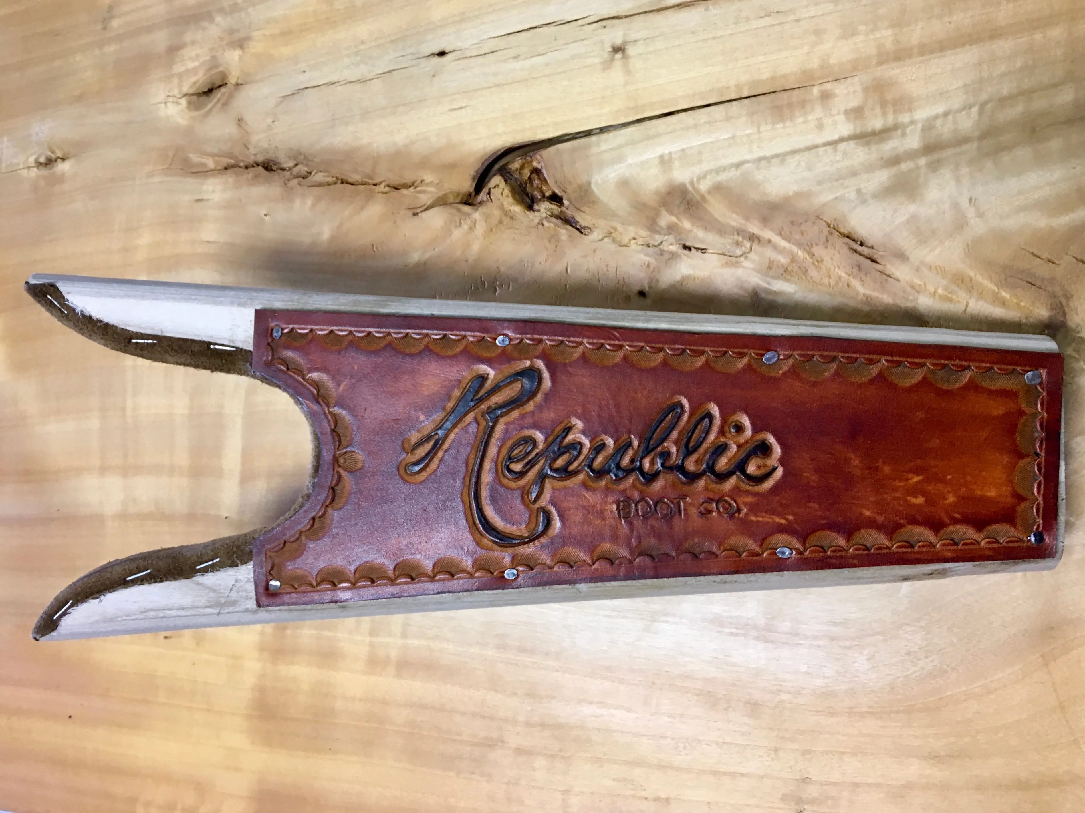 Custom Boot Jack - Handtooled