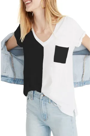 Divided Top Black And White