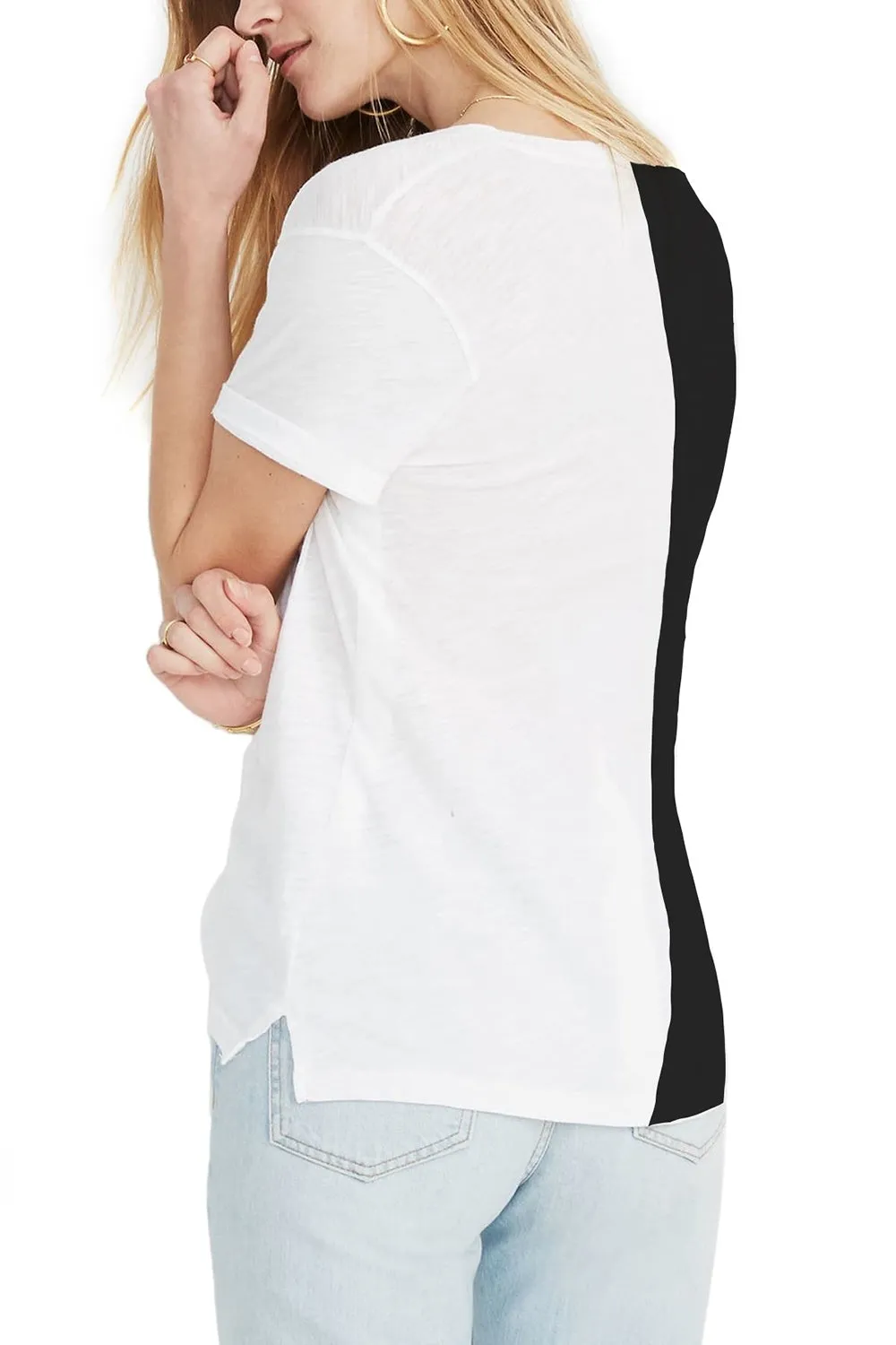 Divided Top Black And White