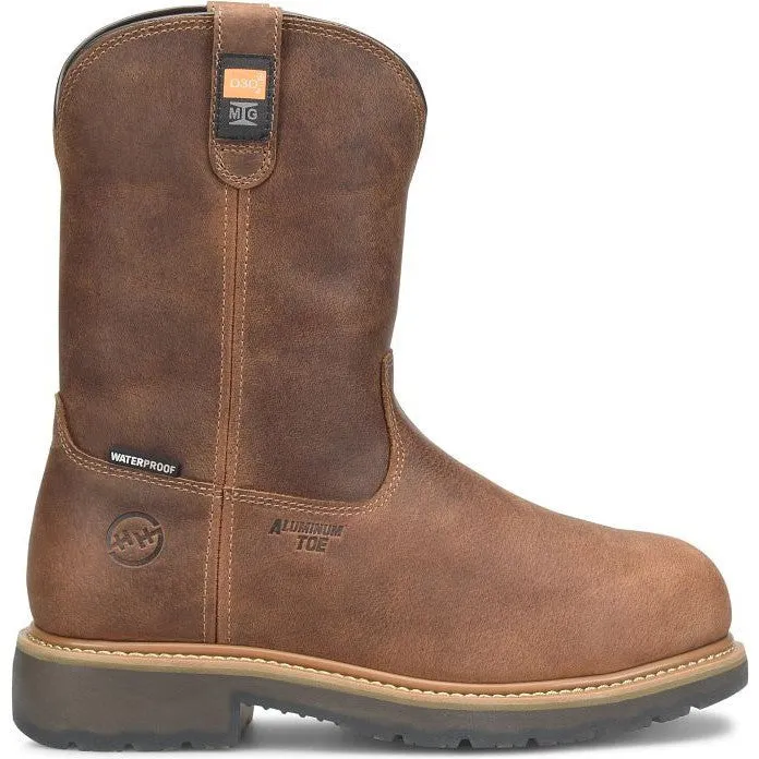 Double H Men's Boss 10" Alloy Toe Waterproof Wellington Work Boot -Brown- DH4156