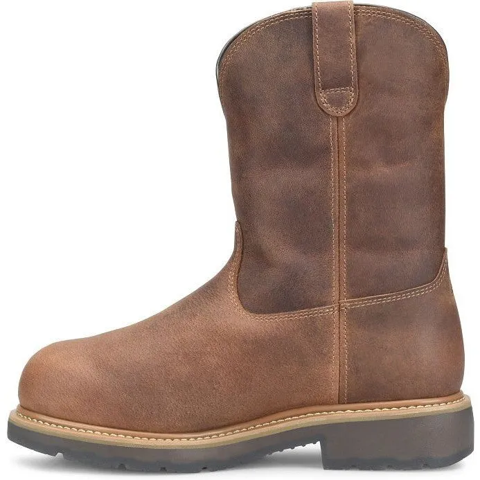 Double H Men's Boss 10" Alloy Toe Waterproof Wellington Work Boot -Brown- DH4156