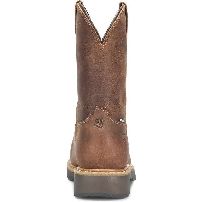 Double H Men's Boss 10" Alloy Toe Waterproof Wellington Work Boot -Brown- DH4156