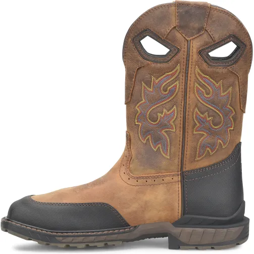 Double H Men's Rebunke 11" ST Waterproof Lug Roper Work Boot - Brown - DH5397