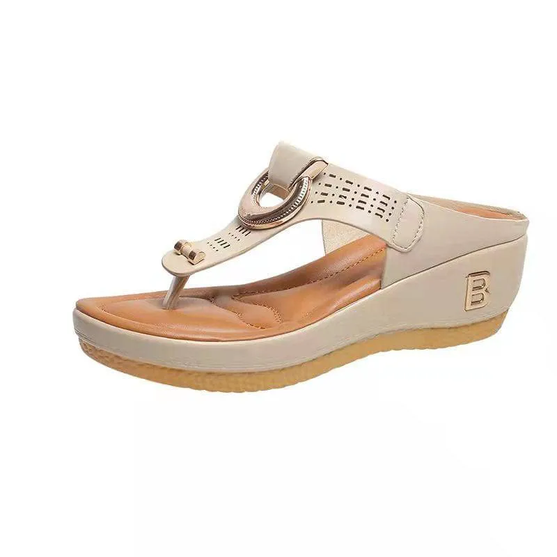 Fanyil  Ladies Flip Flop Wedge slippers