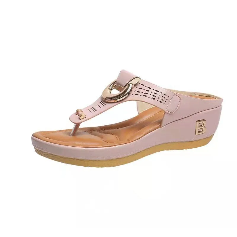Fanyil  Ladies Flip Flop Wedge slippers
