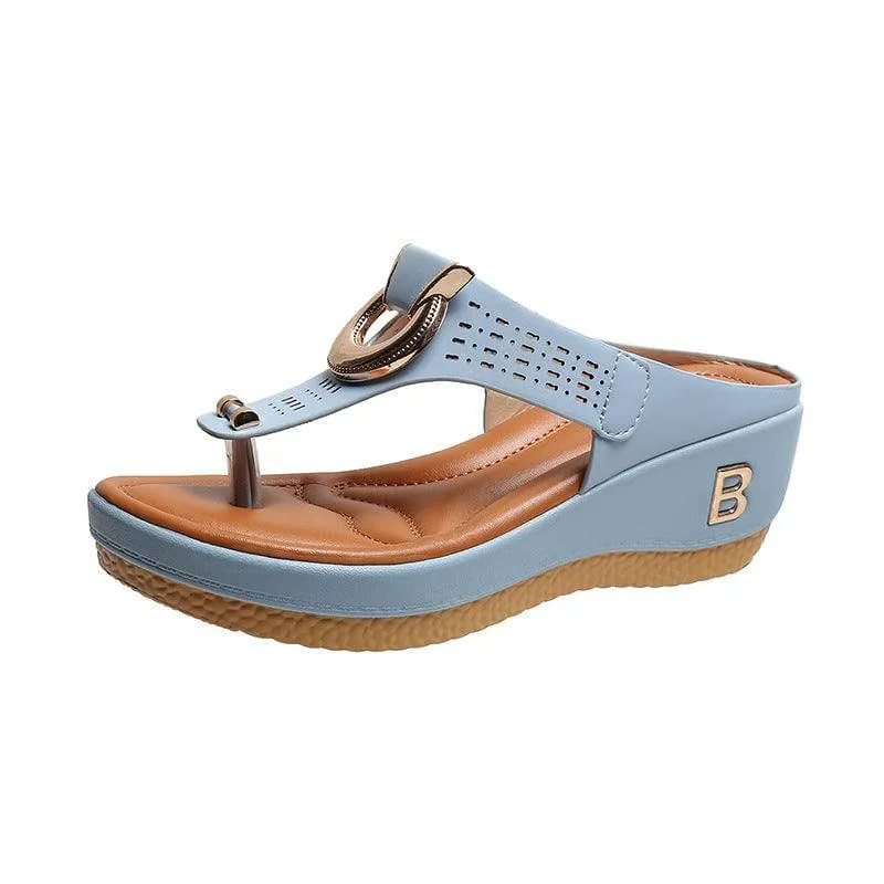 Fanyil  Ladies Flip Flop Wedge slippers