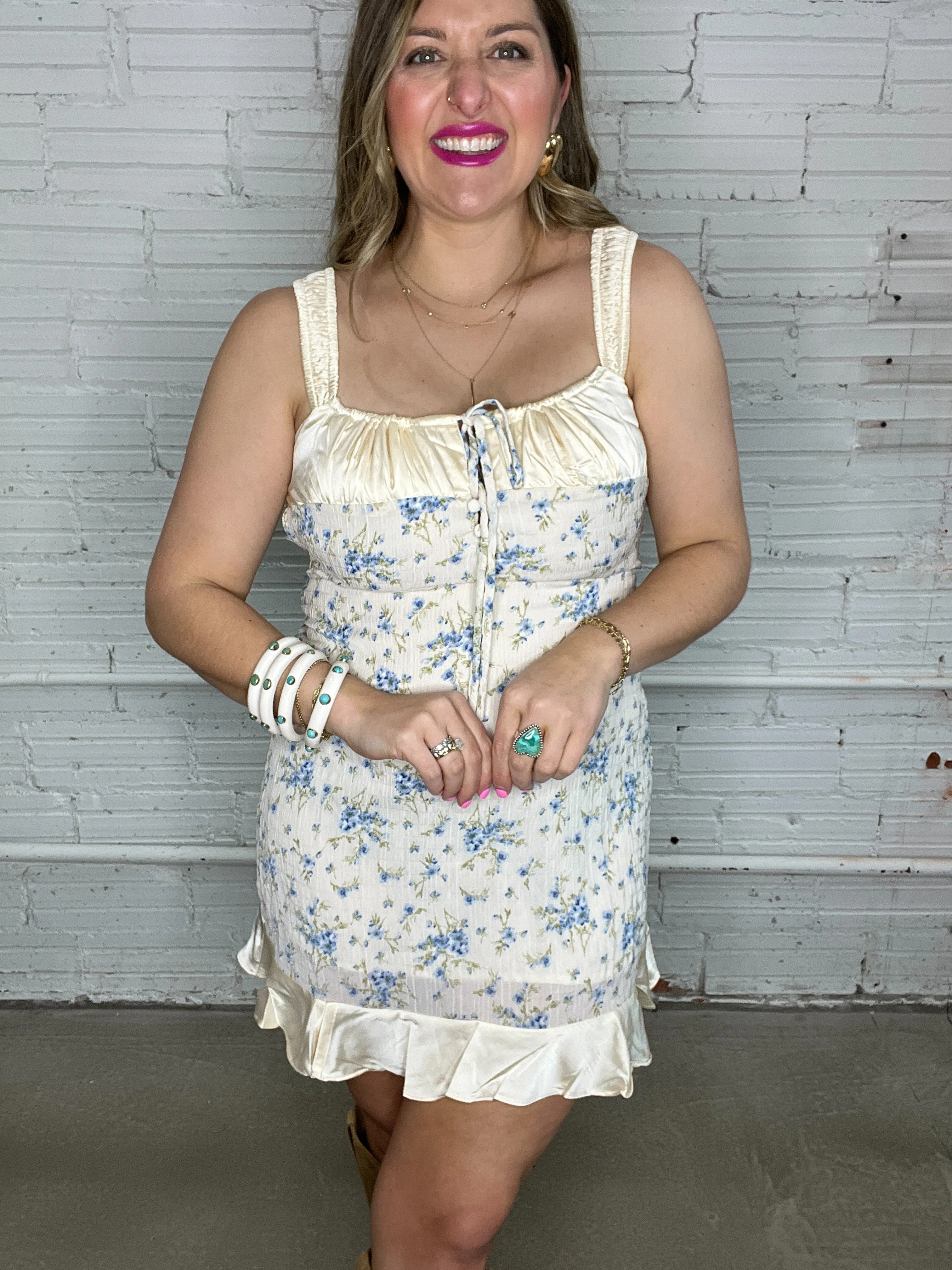 Flirty Floral Ditsy Mini Dress