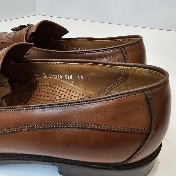 Florsheim Loafers Men Size 9.5 Brown Leather Slip On Career Office Buisness