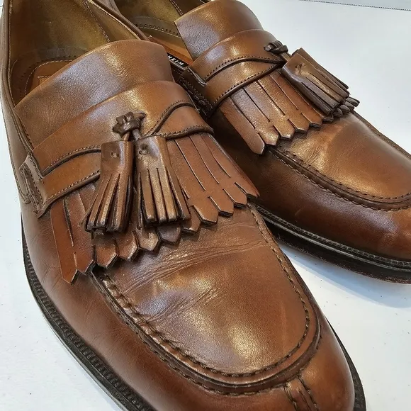 Florsheim Loafers Men Size 9.5 Brown Leather Slip On Career Office Buisness
