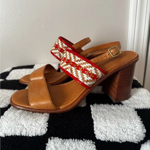 Frye Women's Amy Woven Block Heel Sandals, Size 10
