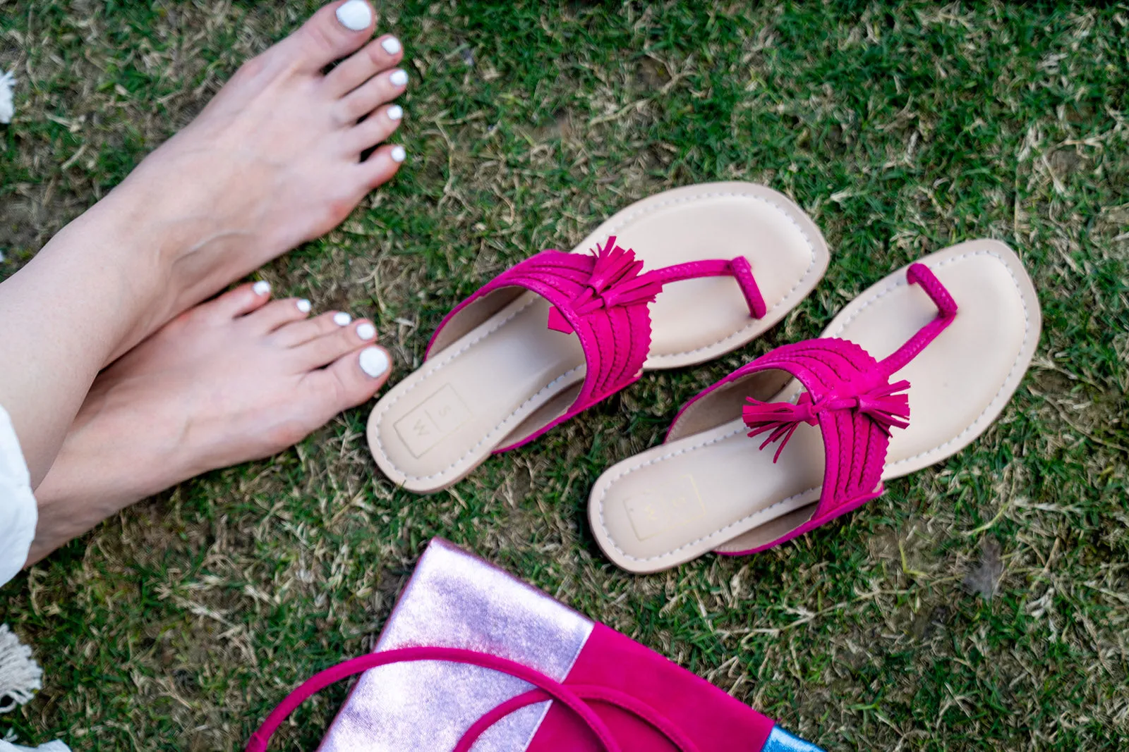 Fuchsia Pink Kolhapuri Sandals