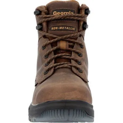 Georgia Men's Flxpoint Ultra 6" Soft Toe Waterproof Work Boot- Black/Brown- GB00551
