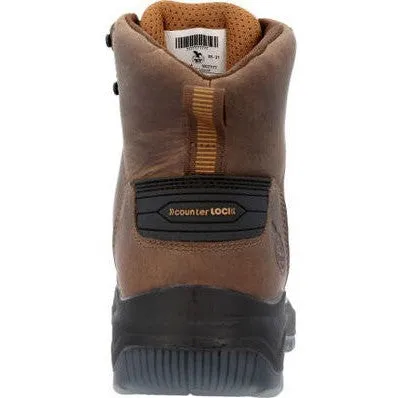 Georgia Men's Flxpoint Ultra 6" Soft Toe Waterproof Work Boot- Black/Brown- GB00551