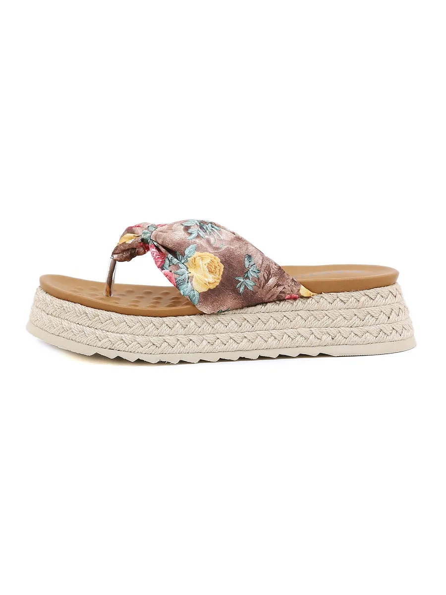 Geta Inspired Red Platform Flip Flop