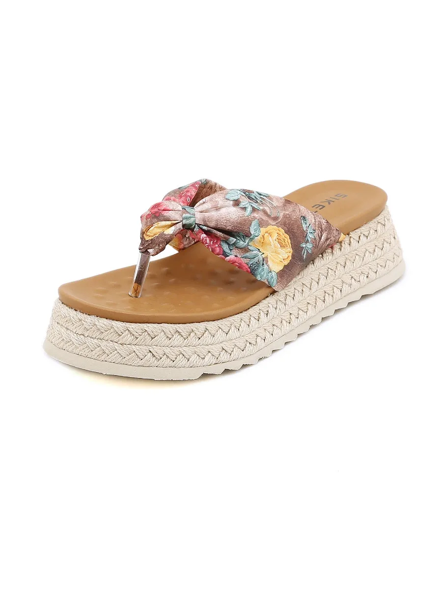 Geta Inspired Red Platform Flip Flop
