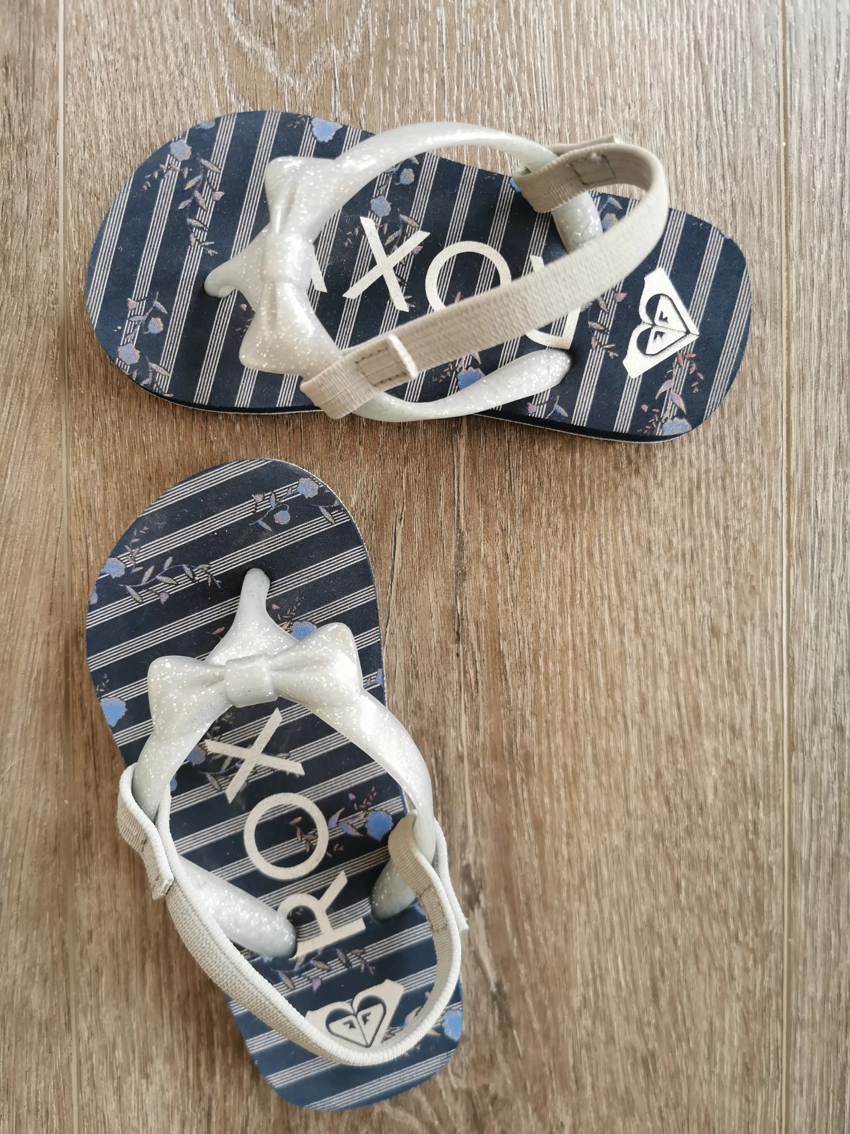 GIRL SIZE 7 TODDLER - ROXY, Flipflop Summer Sandals EUC B13