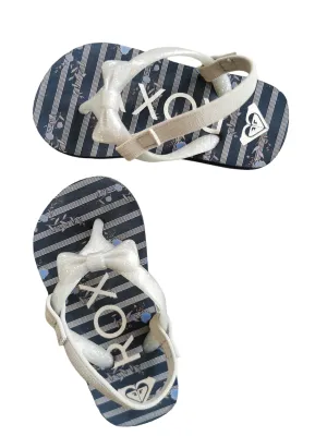 GIRL SIZE 7 TODDLER - ROXY, Flipflop Summer Sandals EUC B13
